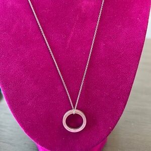 Tiffany & Co. 1837 Circle Pendant Sterling Silver Necklace